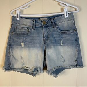 Seven7 Distressed Denim Jean Shorts